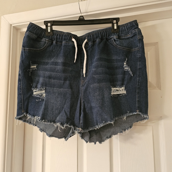 Denim Distressed Women Shorts - Picture 3 of 6